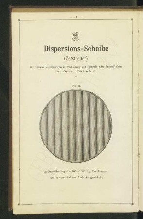 Dispersions-Scheibe (Zerstreuer)