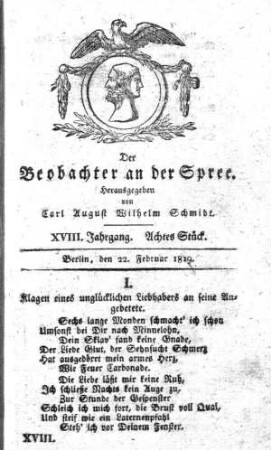 8. Stueck, 22. Februar 1819