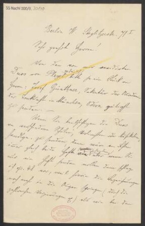 Brief an B. Schott's Söhne : 19.07.1900