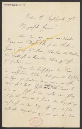 Brief an B. Schott's Söhne : 19.07.1900