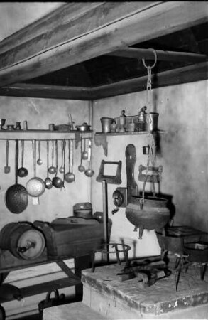 Villingen: Heimatmuseum, alte Küche beim Schwarzwaldhaus