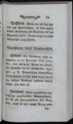 Einrichtung dieses Briefwechsels.