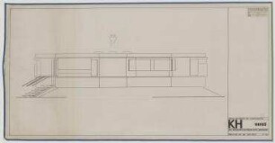 Forschungsprojekt Kunststoffhäuser (nicht realisiert) – Ausstellungstyp: Nordostansicht