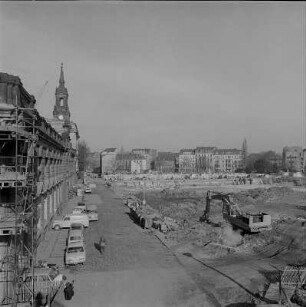 Neustädter Markt, Hauptstraße : Dresden-Neustadt, Hauptstraße, 1986