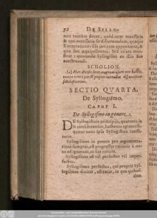 Sectio Quarta. De Syllogismo.