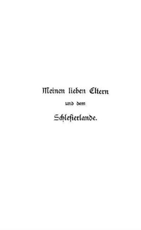 Meinen lieben Eltern aus dem Schlesierlande