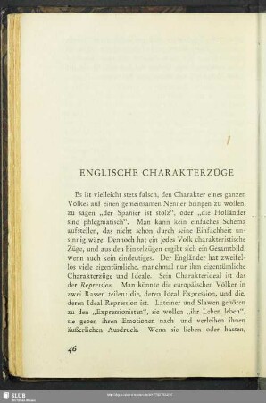 Englische Charakterzüge