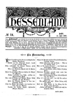 No. 14, 15. Juli 1893