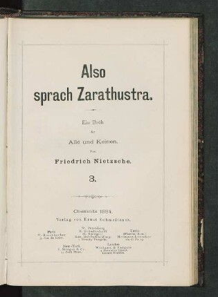 3: Also sprach Zarathustra