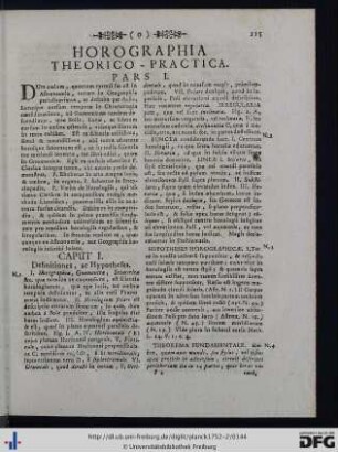 Horographia Theoretico-Practica.