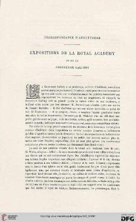 2. Pér. 32.1885: Expositions de la Royal Academy et de la Grosvenor Gallery : correspondance d'Angleterre