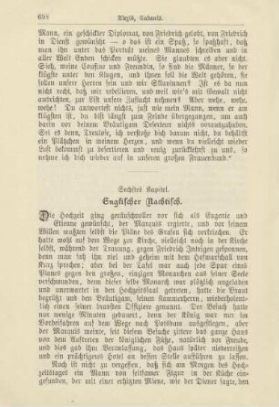 Sechstes Kapitel. Englischer Nachtisch