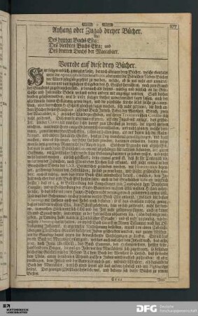 Anhang oder Zugab dreyer Bücher