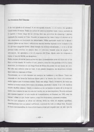 La Aventura Del Sinema