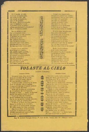 Volaste al cielo : (canto funebre)