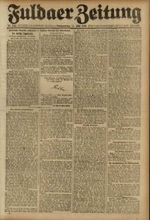 Ausgabe vom Donnerstag, den 17. Oktober 1918.