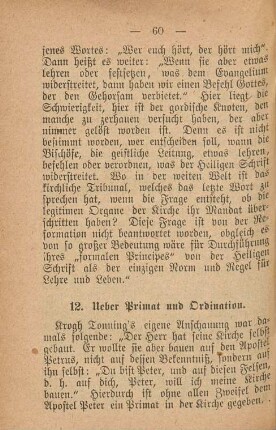 12. Ueber Primat und Ordination