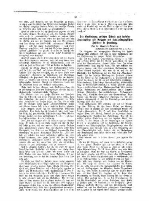 Die Verbindung zwischen Schule und sozialer Jugendpflege als Aufgabe des sozialpädagogischen Instituts in Hamburg : (Fortsetzung und Schluß von Nr.4, S.27)