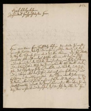 Brief von Gottfried Grünewald an Johann Friedrich von Uffenbach. Darmstadt, 17.2.1727