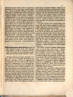 Monitore bibliografico italiano. 1/45. 1851/52, 5. Juli - 3. Juni
