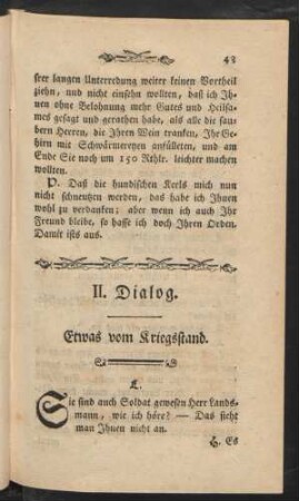 II. Dialog.