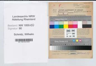 Entnazifizierung Wilhelm Schmitz, geb. 17.07.1894 (Kaufm.Angest.)