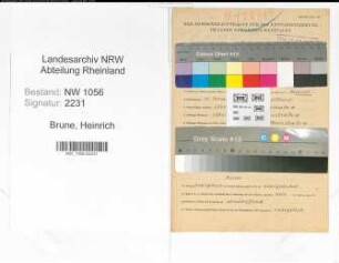 Entnazifizierung Heinrich Brune , geb. 12.10.1898 (Angestellter)