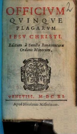 Officium quinque plagarum Jesu Christi