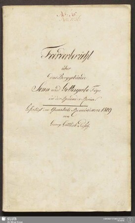 Foerderbericht über das Berggebäude Sonn und Gottesgabe Fdgr. in der Braender Revier - 17.7156 4.