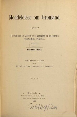 Meddelelser om Grønland. 16. 1896
