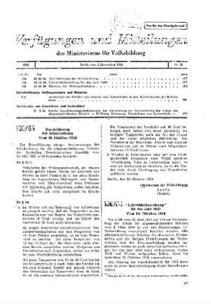 Lehrmittelbestellung für das Jahr 1955 : 190/54 vom 14. Oktober 1954