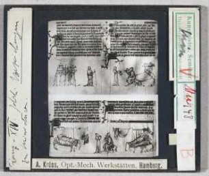 Vorzeichnungen zu Miniaturen, 14. Jhd., Frankreich