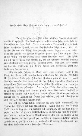 Hochansehnliche Festversammlung, liebe Schüler!