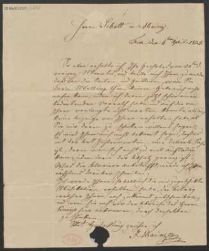 Brief an B. Schott's Söhne : 04.04.1825