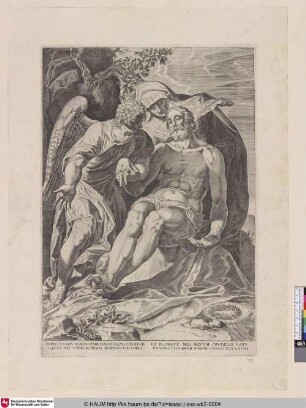 [Der Leichnam Christi, gestützt von einem Engel]
