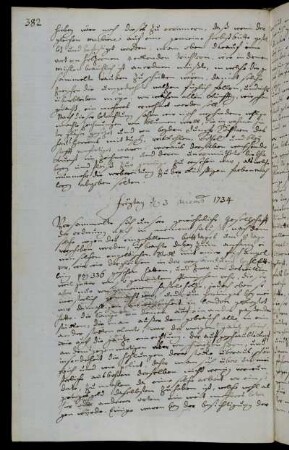Freytag d 3 decemb 1734