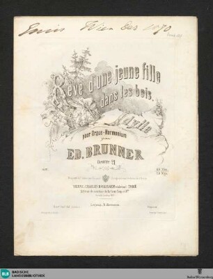 R̂eve d'une jeune fille dans les bois : pour Orgue-Harmonium; oeuvre 21