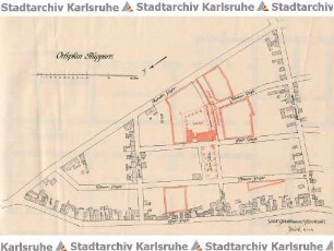 Beichel, Friedrich. Ortsplan Rüppurr