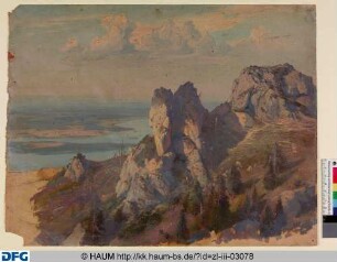 Felsen vor einer Seelandschaft