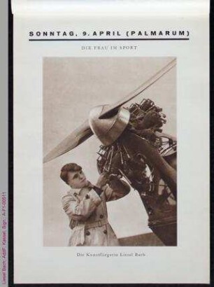 Liesel Bach, Kunstfliegerin