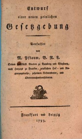 Entwurf zur neuen Bambergischen peinlichen Gesetzgebung, [3]