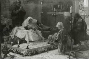 Wallfahrer am Grabe der heiligen Elisabeth