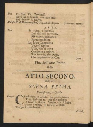 Atto Secondo = Zwote Abhandlung