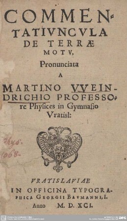 Commentatiuncula de Terrae Motu : Pronunciata