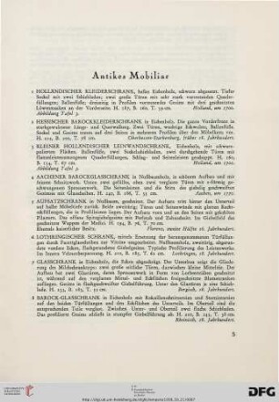 Antikes Mobiliar (Nr. 1-130)
