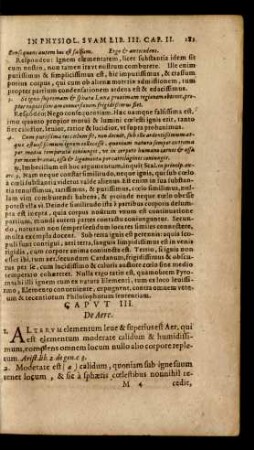 Caput III. De Aere.