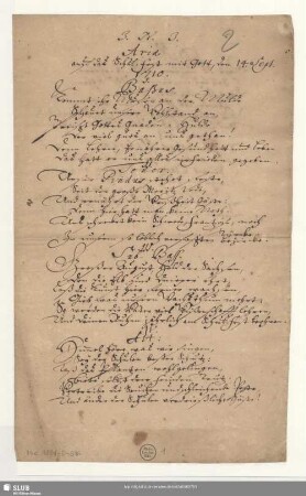 [Text; 6 Strophen mit jeweils ausführender Stimmbezeichnung]