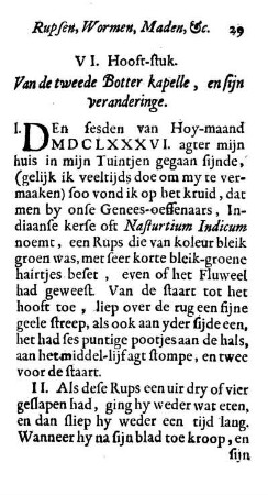 VI. Hooft-stuk. Van de tweede Botter kapelle, en sijn veranderinge