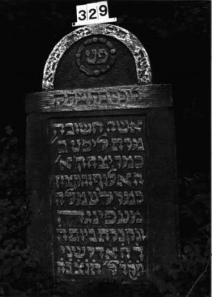 Grabstein 329 (Index: 99898048) Maße HxBxT: 131x71x15 cm Besonderheit: kulturhist. wertv. / künstl.-formale Gründe: Grabstein 329