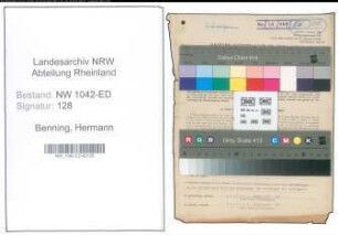 Entnazifizierung Hermann Benning , geb. 24.12.1888 (Schuldirektor)